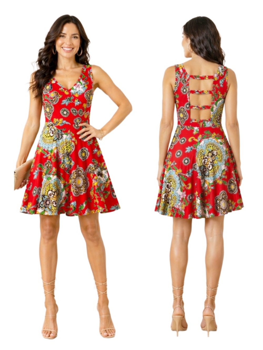 Your New Favorite Summer Dress with Crossed V Neckline & Ladder Back